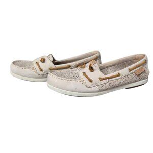 7 Sperry Topsider Authentic Original 2 Eye  Perforated Leather Boat Shoes